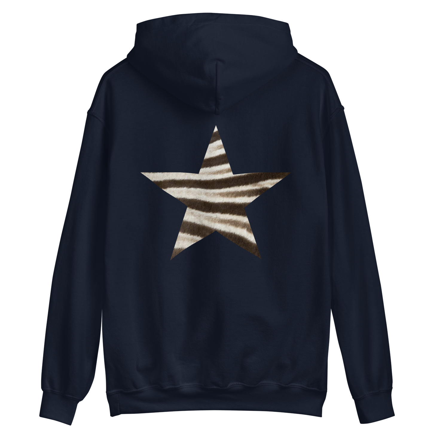 'Zebra Star' Embroidered Hoodie - Ladies