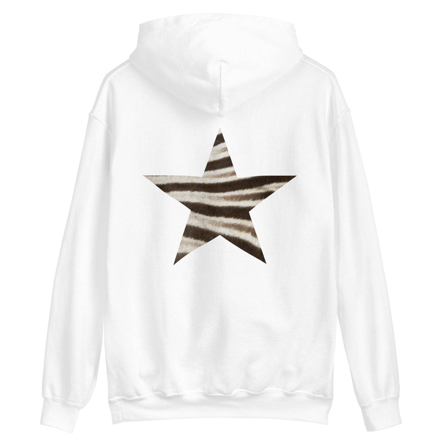 'Zebra Star' Embroidered Hoodie - Ladies